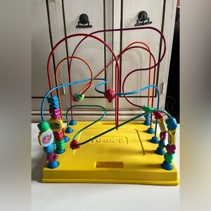 Vintage 1988 Large Sesame Street Busy Bead Maze Playskool Big Bird Preschool toy